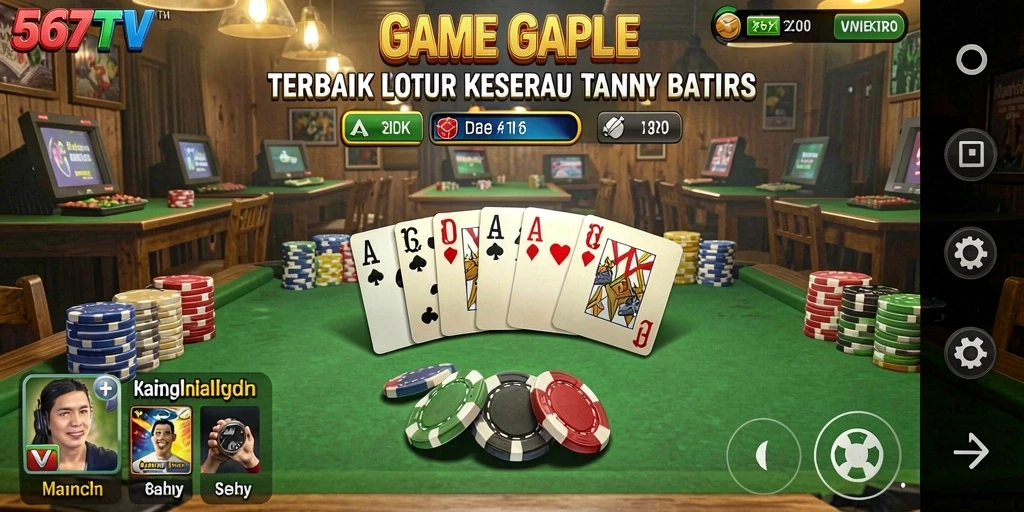 Tampilan gameplay Gaple yang menarik di 567TV.