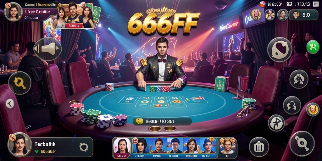 Tampilan utama gameplay Live Casino yang menarik dan interaktif.