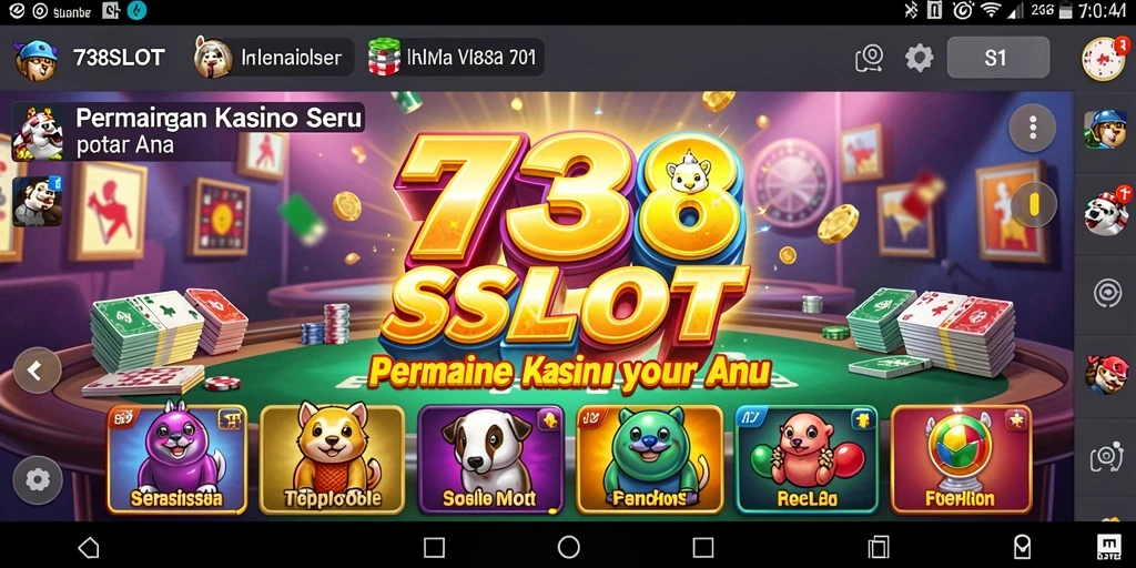 Screenshot gameplay menampilkan kegembiraan permainan slot di 738SLOT.
