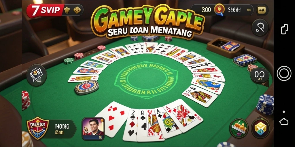 Screenshot gameplay menampilkan keseruan bermain Gaple di 7SVIP.