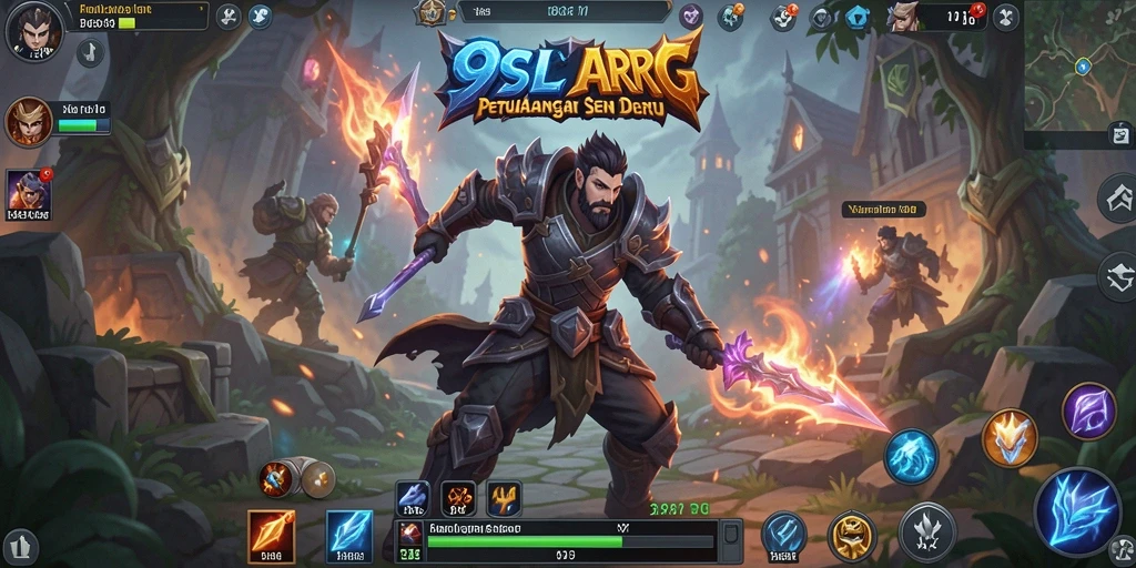 Tampilan menegangkan dalam pertarungan ARPG 99SL dengan grafis yang menawan.