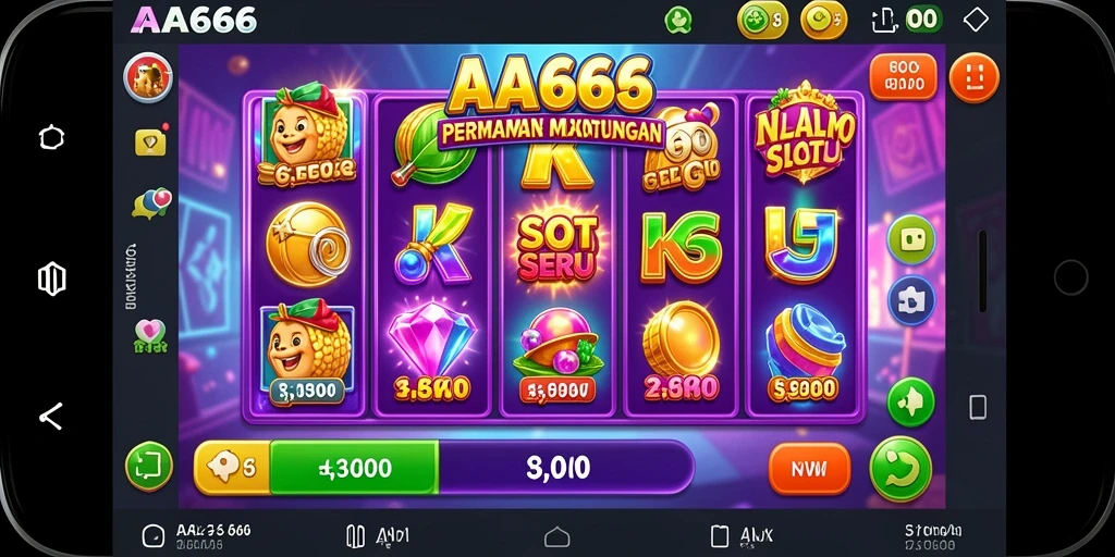 Screenshot utama AA666 menampilkan gameplay slot yang menarik