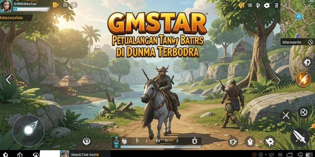 Tangkapan layar GMSTAR yang menunjukkan aksi gameplay Open World yang seru.