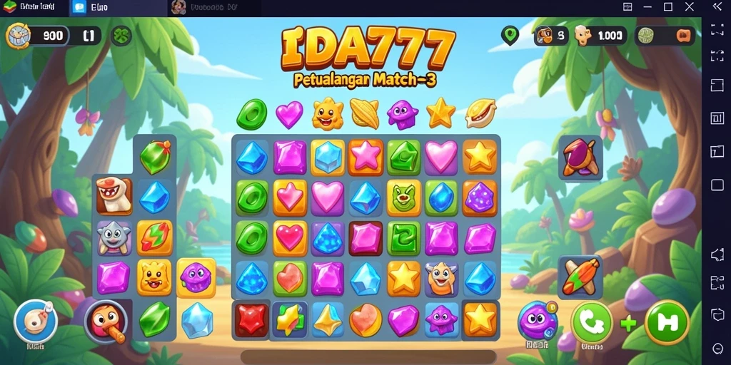 Screenshot gameplay IDA777 yang menampilkan momen mencocokkan elemen.