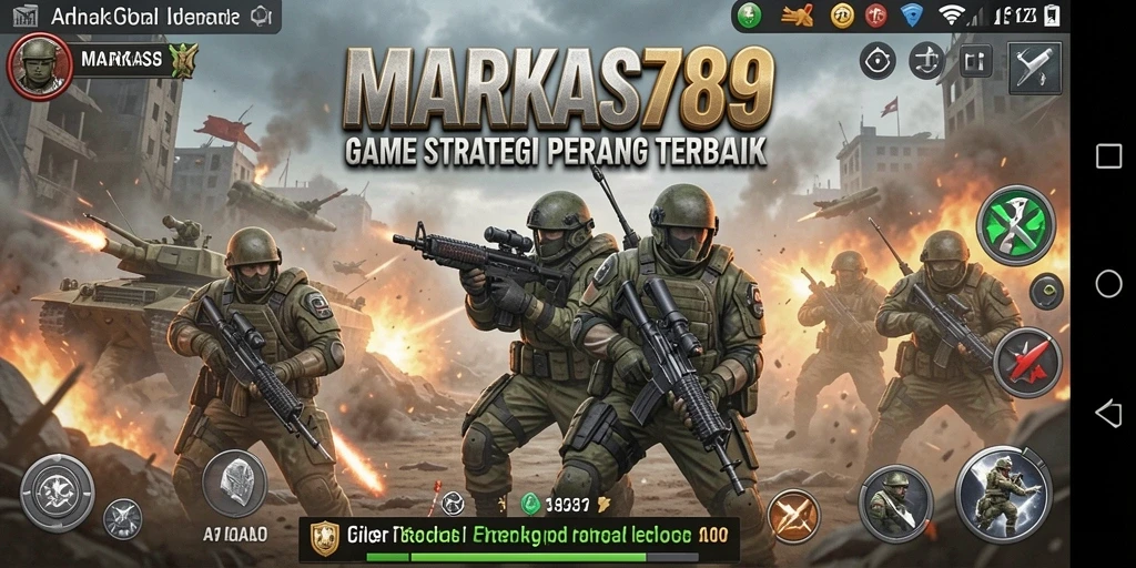 Screenshot gameplay <strong>MARKAS789</strong> menampilkan pertempuran strategis yang mendebarkan.