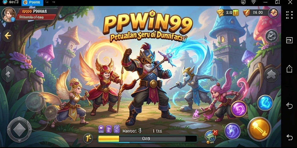 Screenshot gameplay PPWIN99 menunjukkan petualangan menegangkan di dunia fantasi.