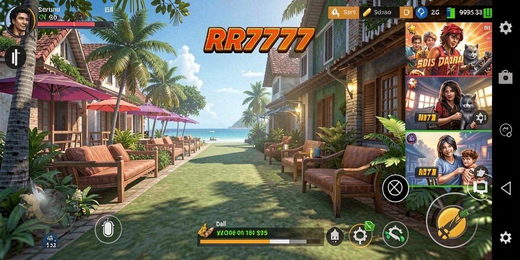 Screenshot utama RR777 yang menampilkan gameplay seru dan santai.