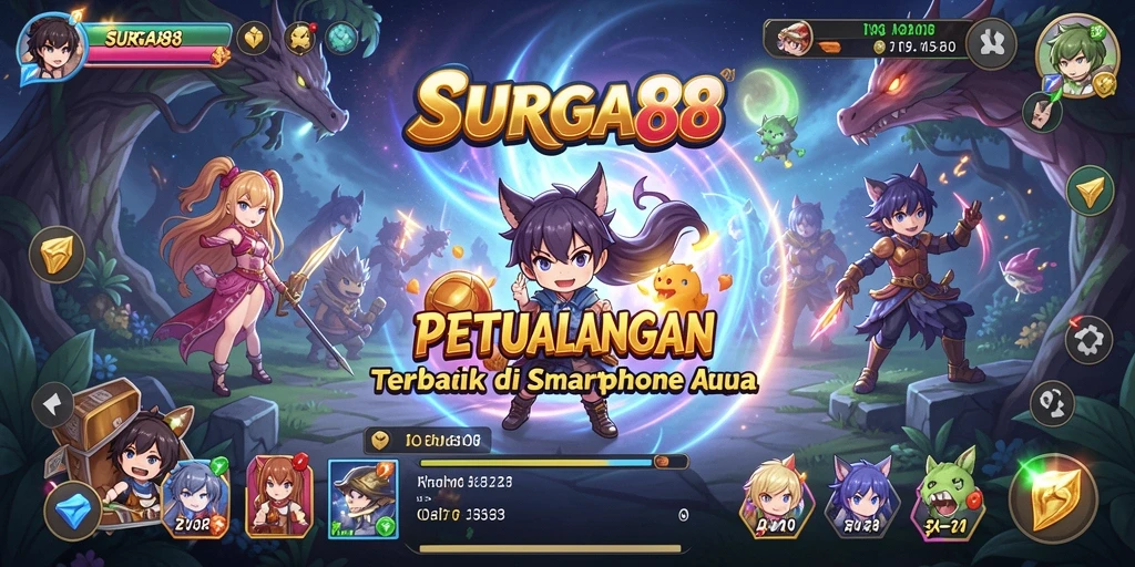 Tangkapan layar gameplay SURGA88 dengan aksi anime yang seru.
