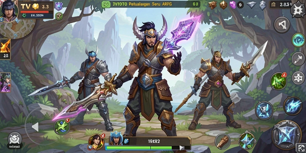 Screenshot gameplay TVTOTO menampilkan aksi mendebarkan dalam dunia ARPG.