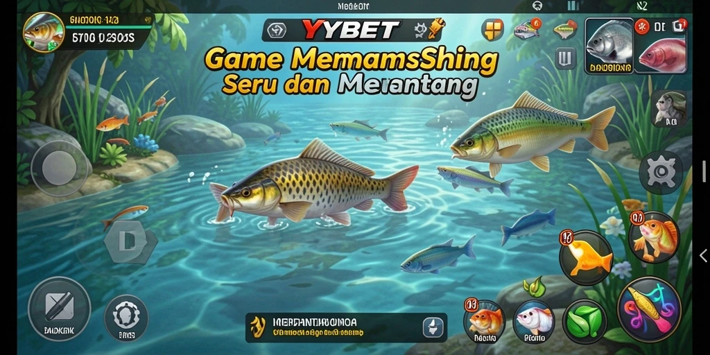 Screenshot utama YYBET menampilkan aksi memancing yang seru dan grafis menakjubkan.